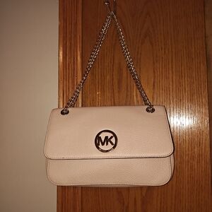 Michael Kors Pebbled Leather Chain Shoulder Bag